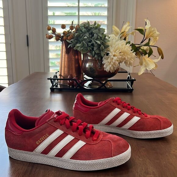 RARE 2013 Adidas Gazelle G96681 Men’s 8 Red Suede Sneakers Vintage Y2K - Picture 4 of 11
